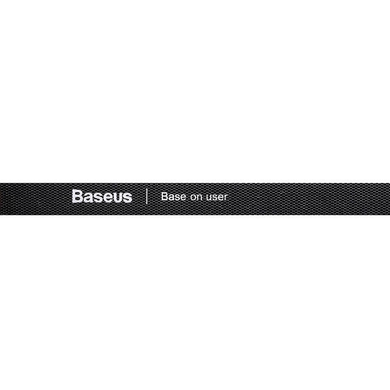Baseus - Sangle Velcro circulaire colorée 1 m Noir