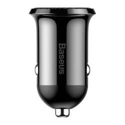 Baseus - Chargeur de voiture Grain Pro (double USB 4,8 A) Noir