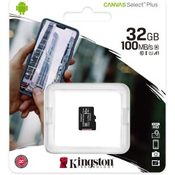 Kingston Canvas Select Plus Carte MIcro SD SDCS2/32GBSP Class 10