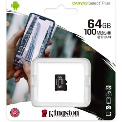 Kingston Canvas Select Plus Carte MIcro SD SDCS2/64GBSP Class 10