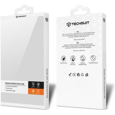 Techsuit - Carbonite FiberShell - iPhone 16 Pro - Red Vortex