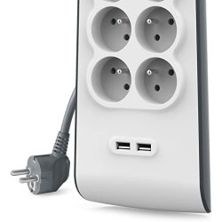 Belkin - Multiprise/Parafoudre 6 prises + 2 USB (2m)