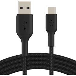 Belkin - Câble tressé USB-A USB-C 1m noir