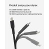 BELKIN Cable Tressé USB-C vers USB-C 2m (Noir)