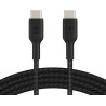 Belkin - Câble Tressé USB-C vers USB-C 1m Noir