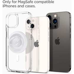 Spigen O-Mag Anneau Téléphone Magnétique pour MagSafe, 360° Rotation