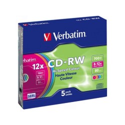CD-RW 80 Verbatim 12x 5er Slim Case 43167