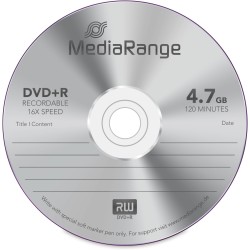 MediaRange DVD+R 4.7GB I 120min, 16x speed,