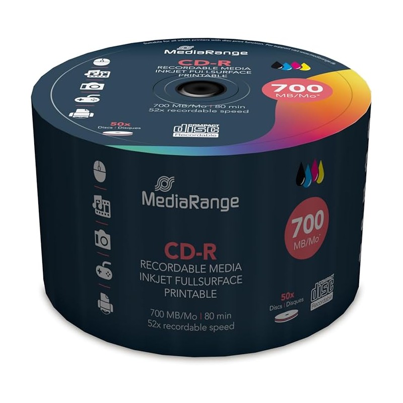 MediaRange CD-R 700MB I 80min, 52x speed,
