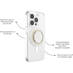 PopSockets - PopGrip MagSafe Clear Glitter