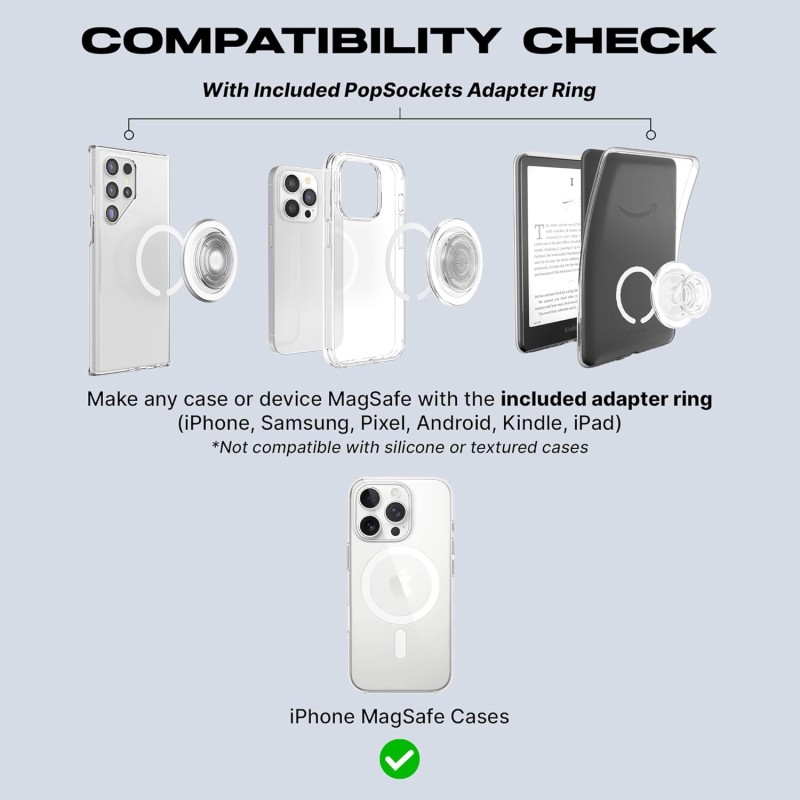 PopSockets - PopGrip MagSafe Clear Glitter