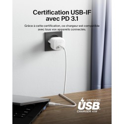 BELKIN Chargeur Secteur 45W USB-C (Blanc)