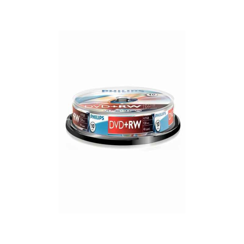 Philips DVD+RW 4,7Go 10pcs broche 4x DW4S4B10F/10 Philips DVD+RW 4,7Go 10pcs broche 4x DW4S4B10F/10