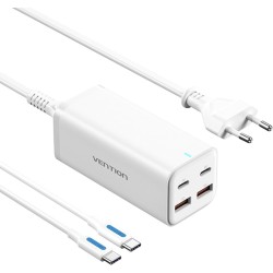 Kit de charge GaN 4 ports USB (C + C + C + A) (140 W/140 W/30 W/30 W), prise UE,