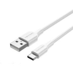 Câble USB 2.0 A mâle vers C mâle 3A, 1 m, blanc
