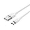 Câble USB 2.0 A mâle vers C mâle 3A, 1 m, blanc