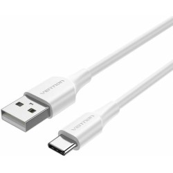 Câble USB 2.0 A mâle vers C mâle 3A, 1,5 m, blanc