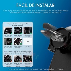 Support de téléphone de voiture à fixation automatique avec pince bec de canard,