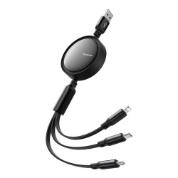 MCDODO - Câble de données 3 en 1 USB-A vers Lightning + Micro + Type-C